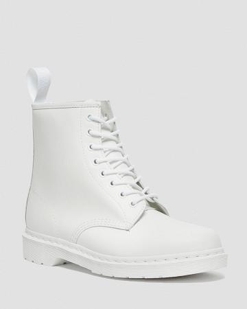 Dr Martens 1460 Mono Smooth Læder Snørestøvler Herre Hvide | DK 518GSO